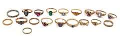 Instant Collection of 19 Vintage Gold Baby Rings