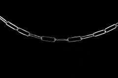 Sterling Silver Paperclip Rolo Link Chain 3mm Solid 925 Italy Necklace 18"