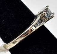 Beautiful Three Stone Diamond Engagement Ring in 14K White Gold