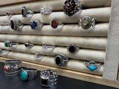 .925 Sterling Silver Curated 20 Ring Lot Various Sizes & Styles