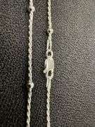 Sterling Silver Diamond-Cut Rope Bead Chain 1.5mm Solid 925 Italy New 18"
