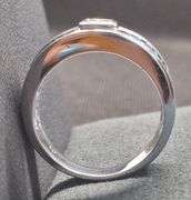 Gorgeous 14K White gold with Natural Princess cut and Round Sapphire stones Wedding Band