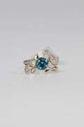 Sterling Silver Blue Topaz Gemstone Ring
