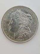 1921 Morgan Silver Dollar, AU/UNC