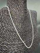 Italian 925 Sterling Silver 2mm Diamond Cut Margarita Chain 18" Necklace