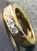 DAZZLING 14K YELLOW GOLD NATURAL DIAMOND WEDDING BAND