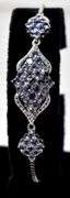 Amethyst Gemstone and Diamond Adjustable Bracelet in Sterling Silver
