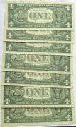 7 Various CH CU  1957 & A & B $1 Silver Certificates.