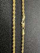 10k Yellow Gold Solid Round Rope Link Chain 2.5mm Necklace 26"