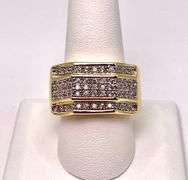 Mens Sparkling 14 Kt Gold Plated Ring