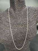 Italian 1mm Spiga Wheat Sterling Silver 925 Chain 24" Necklace