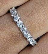 14K WHITE GOLD LAB GROWN DIAMOND WEDDING BAND