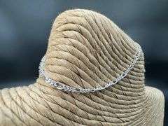 Sterling Silver Diamond-Cut Figaro Link Chain 1.9mm Solid 925 Italy Bracelet 7"