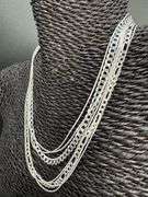 Sterling Silver Italian 925 Layered 7 Piece Chain Set 18",16",18",16",16",18",18"