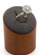 14kt Yellow gold 1ctw diamond cluster flower ring