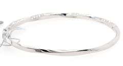 New 2.38ctw Diamond Twist Bangle Bracelet in 18K