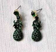 Set Of Fashion Jewelry Emerald Color Neck Lace & Earrings