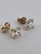 BRAND NEW 4.00 CARATS LAB GROWN DIAMOND STUDS. 14K YELLOW GOLD