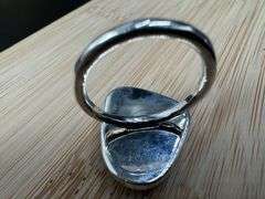 Sterling Silver 925 One of a Kind Dichroic Glass Ring Size 8