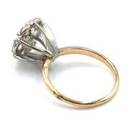 14kt Yellow gold 1ctw diamond cluster flower ring