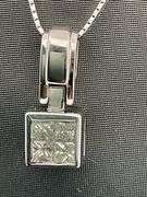 CERTIFIED 14K WHITE GOLD NECKLACE WITH DIAMOND PENDANT