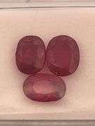 CERTIFIED NATURAL RED RUBIES (3 OVAL SHAPED) 2.07 CARATS