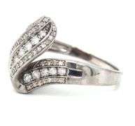 14kt White gold 0.50ctw diamond wave ring