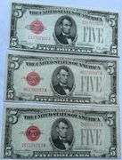 1928 1928 E F $5 US Notes