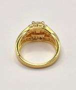 Gorgeous 14 Kt Yellow Gold Plated 4.45 Ctw Lab Simulated Diamond Ring
