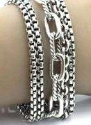 David Yurman multi row chain bracelet 29mm