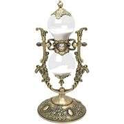 Bronze Metal Hourglass with White Sand