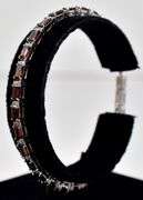 Red Garnet Tennis Bracelet in Sterling Silver