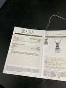 CERTIFIED 14K WHITE GOLD NECKLACE WITH DIAMOND PENDANT