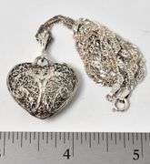 Heart Pendant Necklace in Sterling Silver
