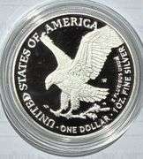 2024 W  Proof Silver Eagle With Box & Paper.