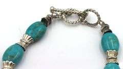 Group lot of Vintage 925 sterling silver turquoise bracelets