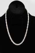 Sterling Silver Byzantine Itailian 6.4mm Wide Necklace Round Pure 925 Link Chain 18"