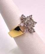 Stunning 14 Kt Yellow Gold Plated 2.4 Ctw Lab Simulated Diamond Ring