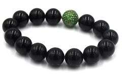 Lot of 3 black onyx beaded bracelets