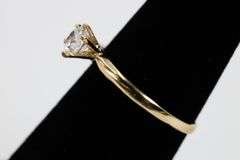 14k Yellow Gold Round Solitaire Vintage Engagement Ring Size 8.5