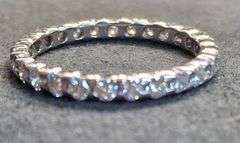 14K White Gold Natural Diamond Wedding Band