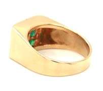 14kt Yellow gold 1.45ctw Emerald and diamond ring
