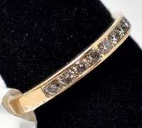 Elegant Diamond Band Ring in 14K Yellow Gold