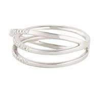 0.50ctw Diamond Triple Row Crossover Ring in 18K