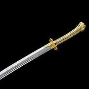 Golden Dragon Katana Sword with Display Stand