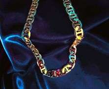 Huge 95.8 Gram 14K Tri-Layered Yellow Gold Plate Mariners Link Necklace