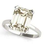 Sparkling 2.5 Ct Golden Amber Ice Simulated Lab Diamond Ring