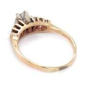 14kt Yellow gold round brilliant cut diamond ring