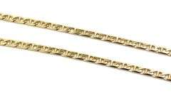 Long, Durable 14K YG Anchor Link Necklace