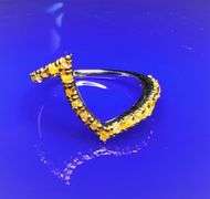 42 Natural Yellow Diamonds With a 6.5 Ct Silk Black Moissanite Centerstone Natural Yellow Diamond 2 